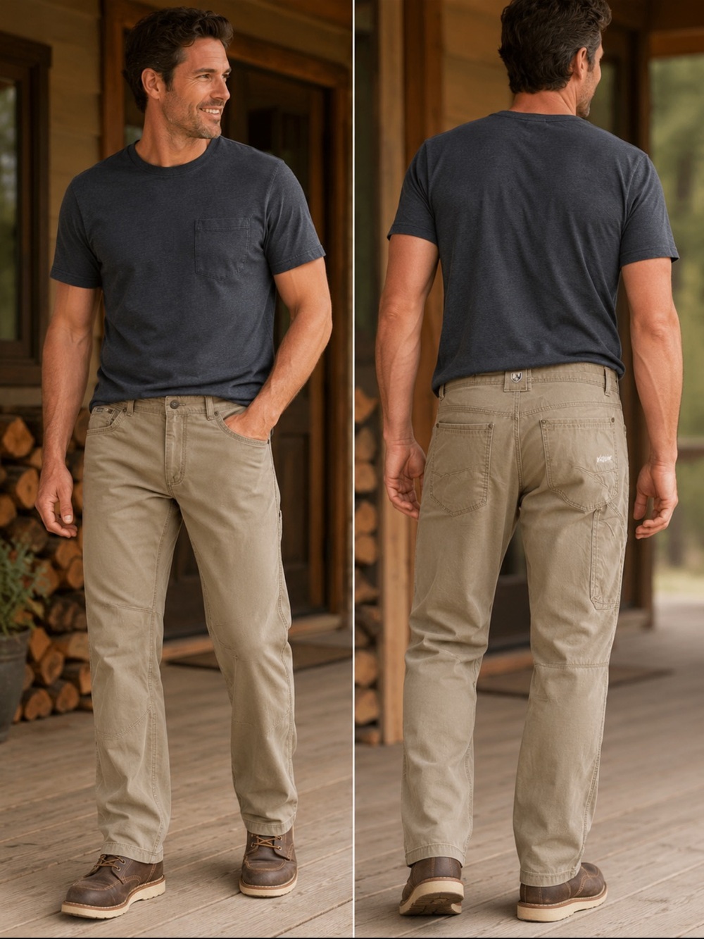 KÜHL Men’s Mountain Hiking Pants Khaki Size 35x32 Outdoor Utility